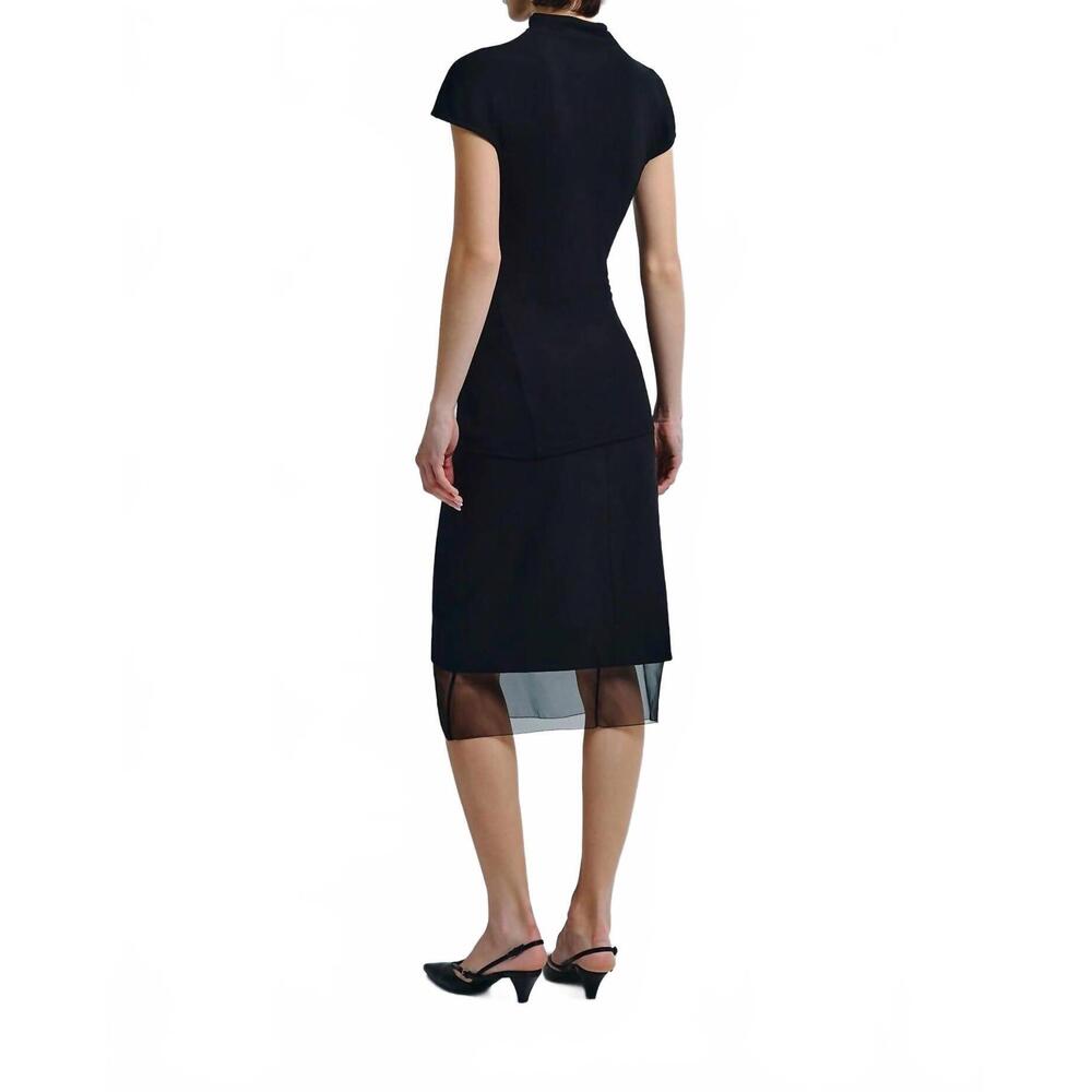 NEW RUE SOPHIE mille organza insert skirt in black - Picture 3 of 3